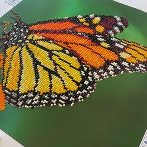 Monarch butterfly diamond dot painting 12in X 12in